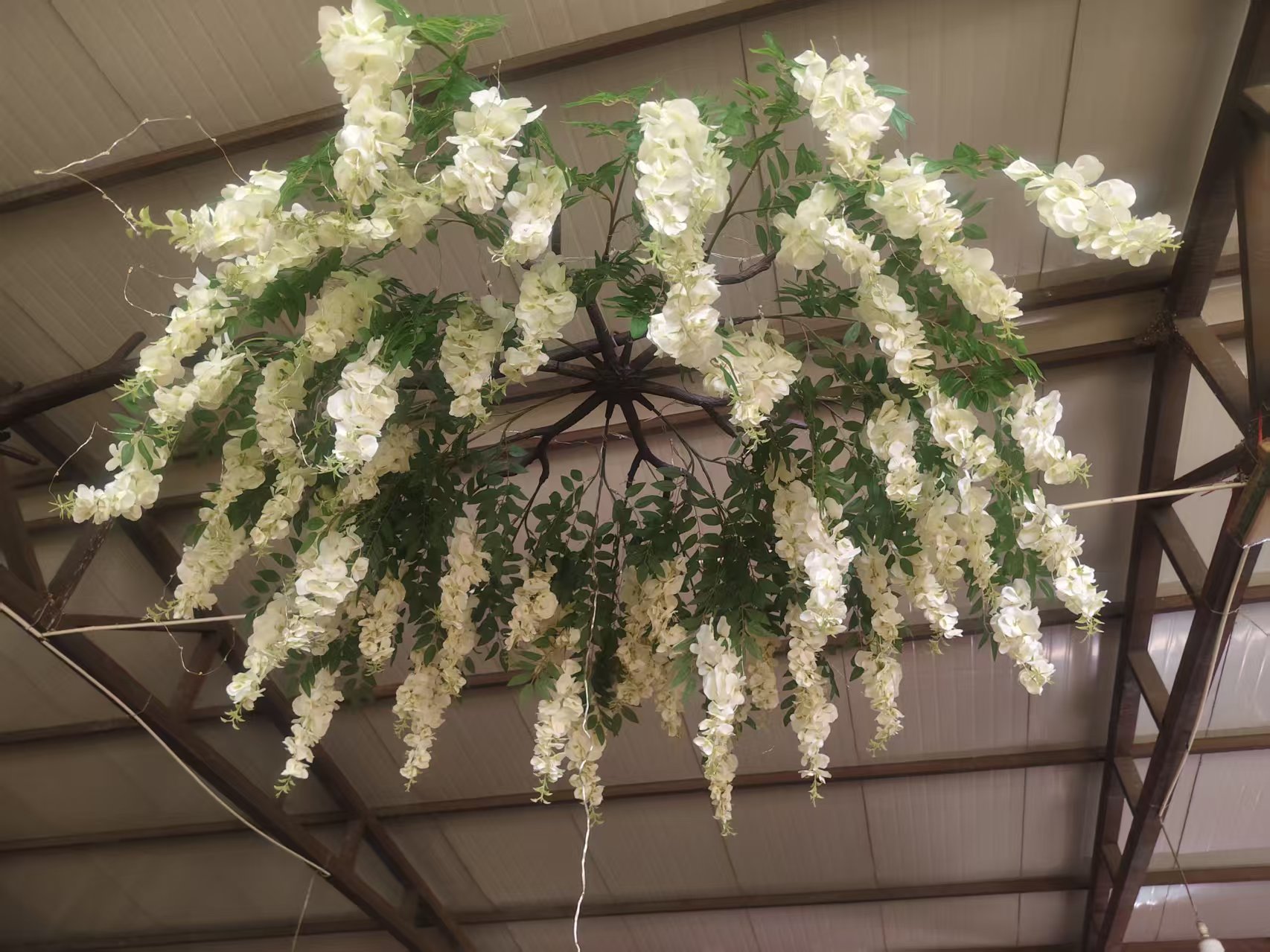 artificial white wisteria hanging floral canopy artificial white wisteria hanging floral canopy